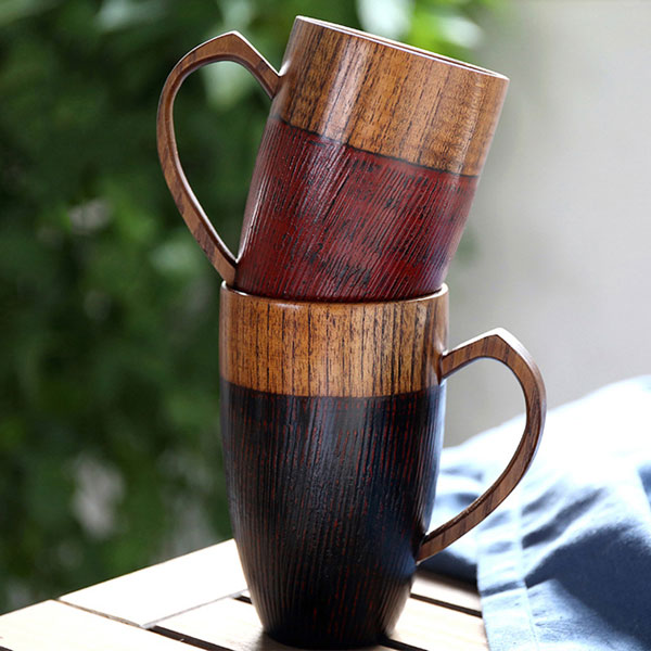 Wooden coffee mug