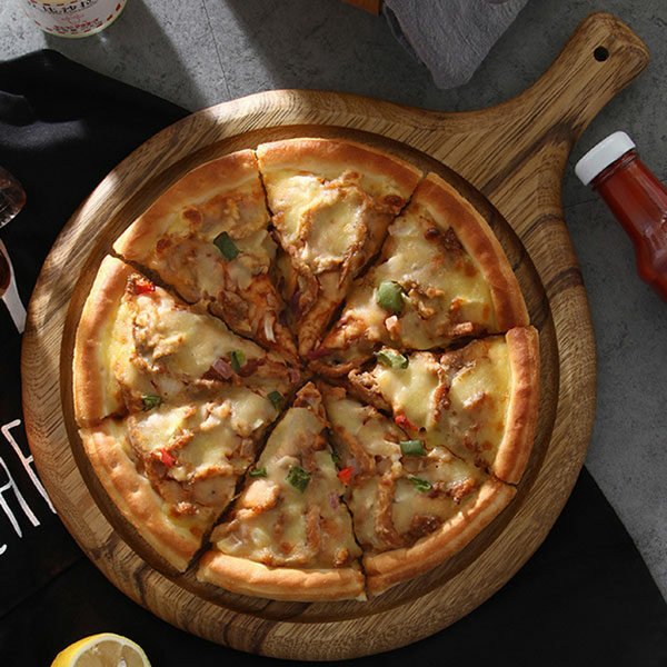 Wooden pizza tray