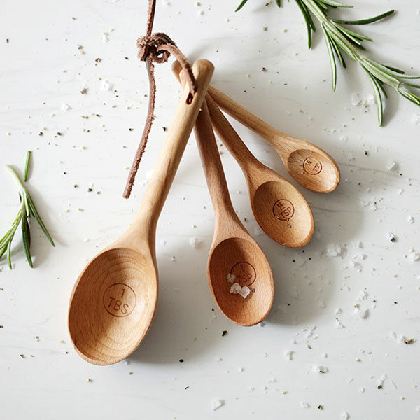 Wooden measuring spoons