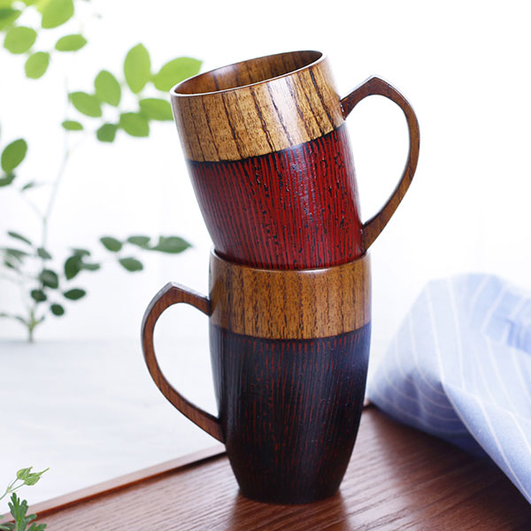 Wooden coffee mug