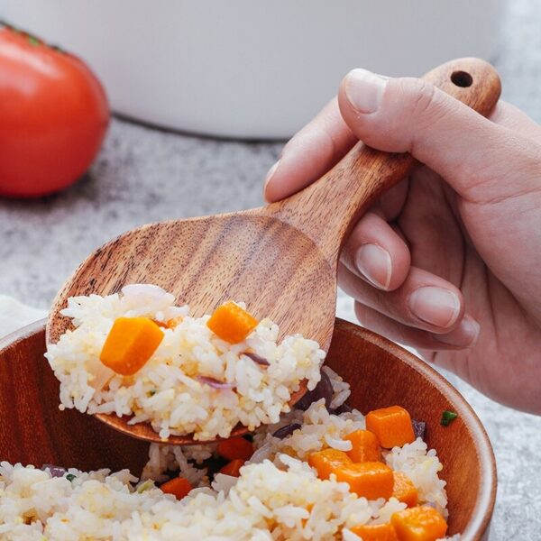 Wooden rice/potato spatula