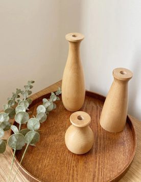 Wooden table vase