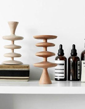 Handmade Nordic wooden sculpture