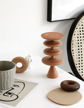 Handmade Nordic wooden sculpture